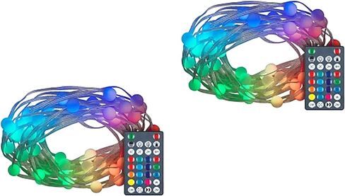 مصابيح فقاعات LED متغيرة الألوان من إنبرايتون RGB - قابلة للضبط، وقابلة للتعتيم، و22 وضعًا للألوان in Kuwait