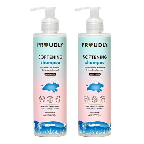 PROUDLY Softening Shampoo by Gabrielle Union & Dwyane Wade, Black & Brown Babies Coils, Curls & Waves, Tear-Free, Paraben-Free & Dermatologist-Tested, Sweet Vanilla, 9 oz in Saudi Arabia