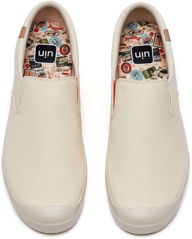 UIN Men's Fashion Sneakers Lightweight Walking Casual Slip Ons Comfortable Canvas Art Painted Travel Shoes Cadiz in Saudi Arabia