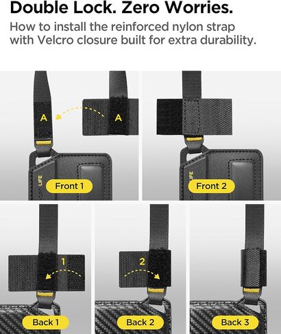 Spigen Life Luggage Tags Premium Velo Vegan Leather ID Label for Suitecase Travel Bag Accessories with Magnetic Closure Privacy Protection Design Durable Strap - Black (2 Pack) in Saudi Arabia