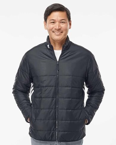adidas Mens Puffer Jacket, XL, Team Navy Blue in Saudi Arabia
