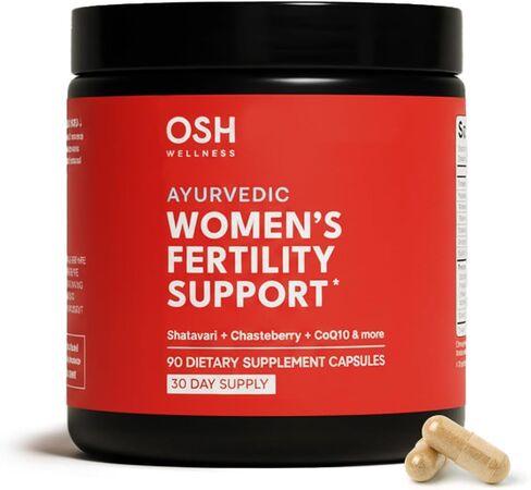 OSH Wellness Ayurvedic Fertility Supplements for Women | Support Ovulation | Conception for Women | Egg Quality | CoQ10, Maca Root, Vitex, & Vitamins | 90 Capsules in Saudi Arabia