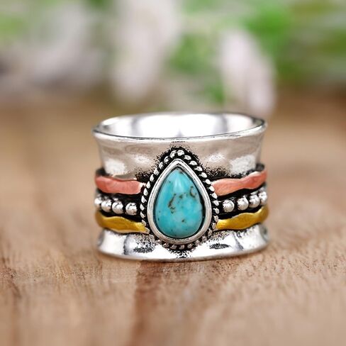 White Gold Plated Inlay Cubic Zirconia Boho Chic Wide Statement Ring Personalized Accessory Ideal for Women's Daily Casual Wear Party Holiday Anniversary Love Jewelry Gift in Saudi Arabia