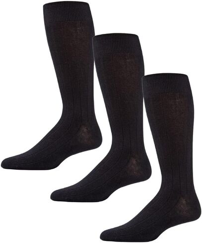 MeMoi Men's Classic Ribbed Crew Socks 3-Pack in Kuwait