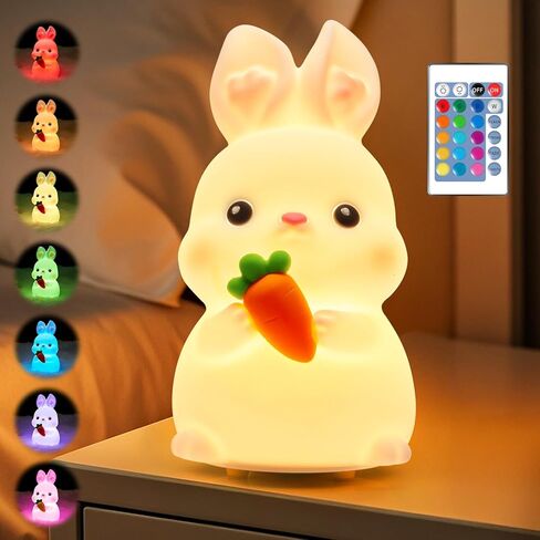 Mubarek Night Lights for Kids Lamp Cat Lamp,16 Colors Kids Night Lights Cute Lamp,Dimmable & Remote Night Lights,Rechargeable Silicone Night Light for Kids,Cat Gifts for Kids Night Light for Bedroom in Saudi Arabia