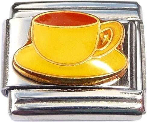 NewCharms Coffee Cup Yellow Italian Charm in Saudi Arabia