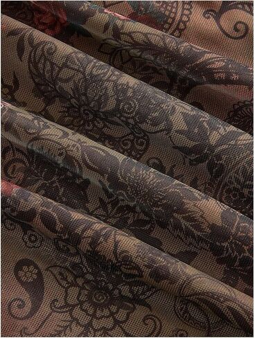 WDIRARA Women's Plus Size Paisley Floral Layered Ruffle Skirt Vintage High Low Long Skirts Boho Hippie Style in Saudi Arabia