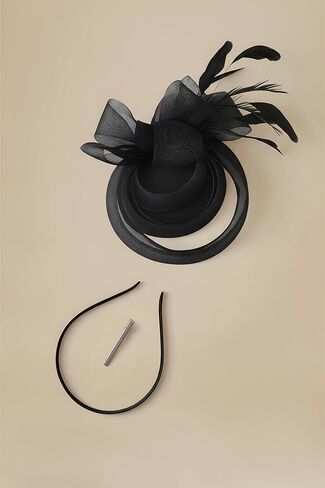 Fascinators Hats for Women - Tea Party Kentucky Fascinator Derby Pillbox Hat Tulle Knot Headband with Hair Clip in Saudi Arabia