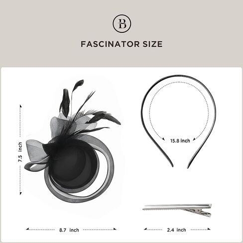 Fascinators Hats for Women - Tea Party Kentucky Fascinator Derby Pillbox Hat Tulle Knot Headband with Hair Clip in Saudi Arabia