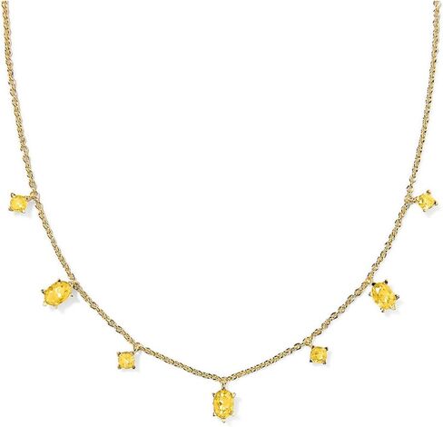 قلادة Kendra Scott للسيدات من Cailin Delicate Strand باللون الذهبي والذهبي والأصفر والكريستال مقاس واحد، in Kuwait
