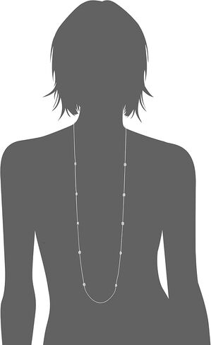 Anne Klein Silver Tone and Crystal 42" Fireball Illusion Strand Necklace in Saudi Arabia
