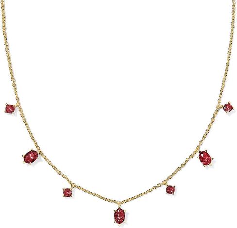 قلادة Kendra Scott للسيدات من Cailin Delicate Strand باللون الذهبي والبورجوندي والكريستال مقاس واحد، in Kuwait