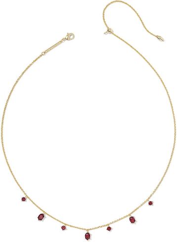 قلادة Kendra Scott للسيدات من Cailin Delicate Strand باللون الذهبي والبورجوندي والكريستال مقاس واحد، in Kuwait