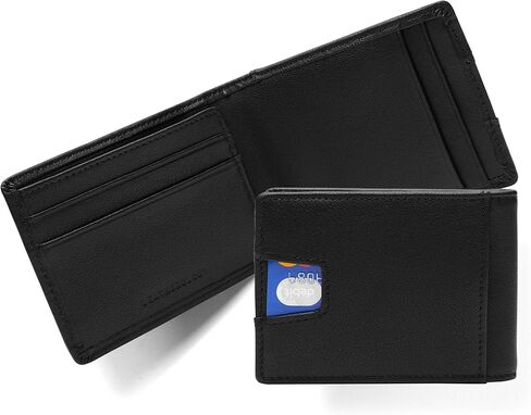 Leatherology Premium Black Oil Slim Utility Card Wallet – Ultra-Slim Leather Design with Thumb Tabs, 5 Card Slots & Hidden Pocket – Minimalist Front Pocket Wallet for Men in Saudi Arabia