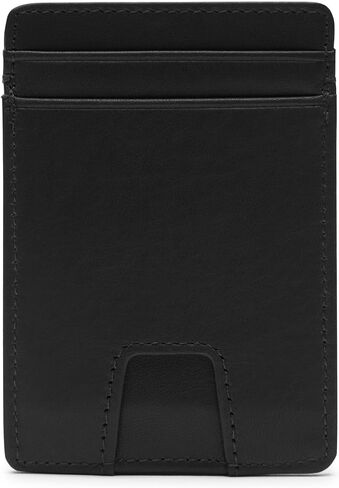 Leatherology Premium Black Oil Slim Utility Card Wallet – Ultra-Slim Leather Design with Thumb Tabs, 5 Card Slots & Hidden Pocket – Minimalist Front Pocket Wallet for Men in Saudi Arabia