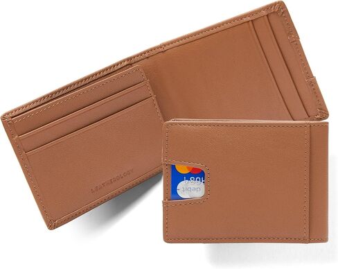 Leatherology Premium Black Oil Slim Utility Card Wallet – Ultra-Slim Leather Design with Thumb Tabs, 5 Card Slots & Hidden Pocket – Minimalist Front Pocket Wallet for Men in Saudi Arabia
