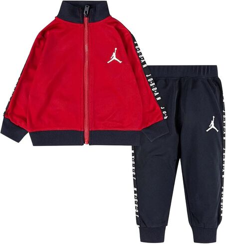 Jordan Boy's Jumpman Logo Sideline Tape Full Zip Jacket & Pants 2 Piece Tracksuit (Red(85A449-KR5)/Black, 12 Months) in Saudi Arabia