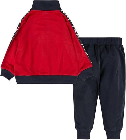 Jordan Boy's Jumpman Logo Sideline Tape Full Zip Jacket & Pants 2 Piece Tracksuit (Red(85A449-KR5)/Black, 12 Months) in Saudi Arabia