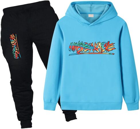 Boys' Hoodie and Sweatpants Set - Kids 2 Piece Casual Jogger Outfit for Boys 2-13 Years, Pullover with Pants in Saudi Arabia