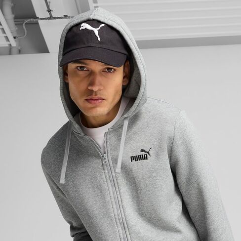 سترة بغطاء رأس من الصوف بسحاب كامل وشعار أساسيات من PUMA للرجال in Kuwait