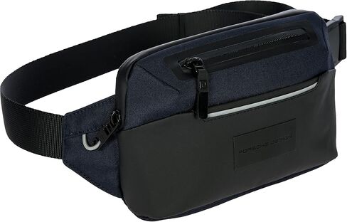 Porsche Design Urban Eco Belt Bag, Premium Crossbody Fanny Pack Made from Recycled Polyester with Zippered Compartments, Adjustable Belt and Car-Inspired Clasp for Everyday Use - Blue in Saudi Arabia
