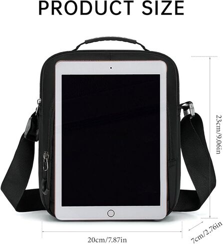 حقيبة ساعي أنيقة للرجال متعددة الوظائف بسعة كبيرة للاستخدام اليومي في الهواء الطلق وحزام كتف قابل للتعديل in Saudi Arabia