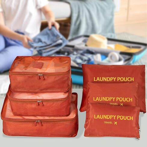 Packing Cubes 6 Set Luggage Packing Organizers for Travel Accessories Suitcase Organizers Travel Essentials（Gray） in Saudi Arabia