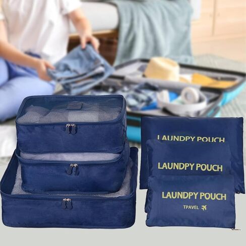 Packing Cubes 6 Set Luggage Packing Organizers for Travel Accessories Suitcase Organizers Travel Essentials（Gray） in Saudi Arabia