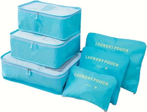 Packing Cubes 6 Set Luggage Packing Organizers for Travel Accessories Suitcase Organizers Travel Essentials（Gray） in Saudi Arabia