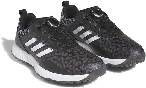 حذاء جولف نسائي من adidas S2G BOA، باللون الليموني تقريبًا/فضي معدني/أحذية بيضاء، 7 in Saudi Arabia