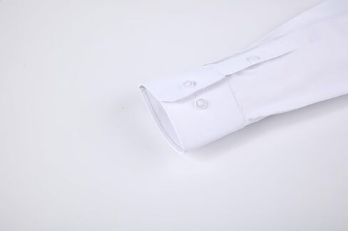 Men's Dress Shirt White 4-Way Stretch Convertible Tuxedo and Regular Bowtie, Cufflinks and Stud Included in Saudi Arabia