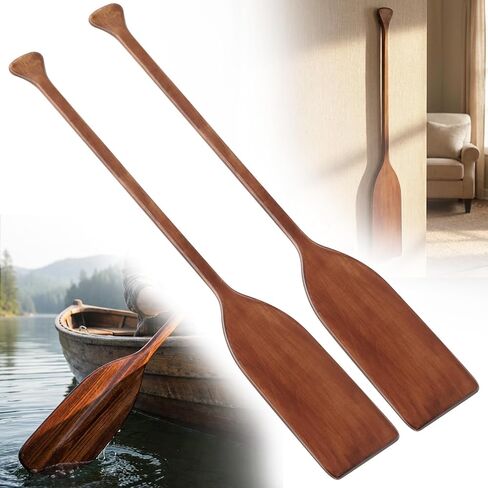 2 Pcs Oar Wood Paddle 48 Inch Wooden Paddle Canoe Paddle Solid Pine Wood Paddle Handheld Wood Oar for Kayak Water Sport DIY Home Decoration Gifts Arts Craft Projects in Saudi Arabia