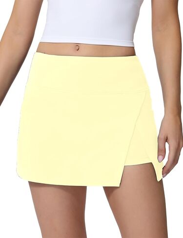 High Waisted Tennis Skirts for Women Side Slit Golf Skorts with 3 Pockets A Line Athletic Skirt in Shorts for Workout Sports in Kuwait