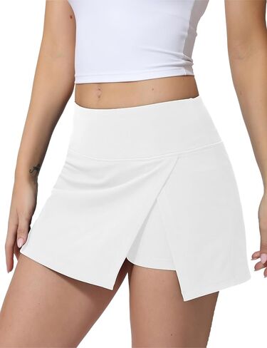 High Waisted Tennis Skirts for Women Side Slit Golf Skorts with 3 Pockets A Line Athletic Skirt in Shorts for Workout Sports in Kuwait