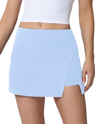 High Waisted Tennis Skirts for Women Side Slit Golf Skorts with 3 Pockets A Line Athletic Skirt in Shorts for Workout Sports in Kuwait