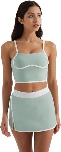 High Waisted Tennis Skirts for Women Side Slit Golf Skorts with 3 Pockets A Line Athletic Skirt in Shorts for Workout Sports in Kuwait