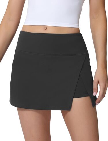 High Waisted Tennis Skirts for Women Side Slit Golf Skorts with 3 Pockets A Line Athletic Skirt in Shorts for Workout Sports in Kuwait