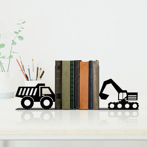 مساند كتب مزخرفة لشاحنة البناء لغرفة الأولاد - تصميم متين ولطيف، مثالي ونهايات كتب الحضانة والأطفال in Kuwait