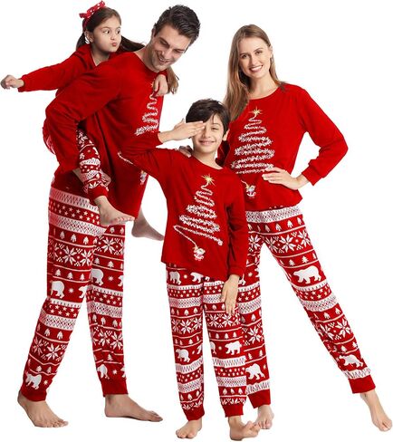 Family Christmas Pajamas Matching sets,Matching Christmas Pajamas Set for family,Womens Sleepwear, Xmas PJS Set in Saudi Arabia