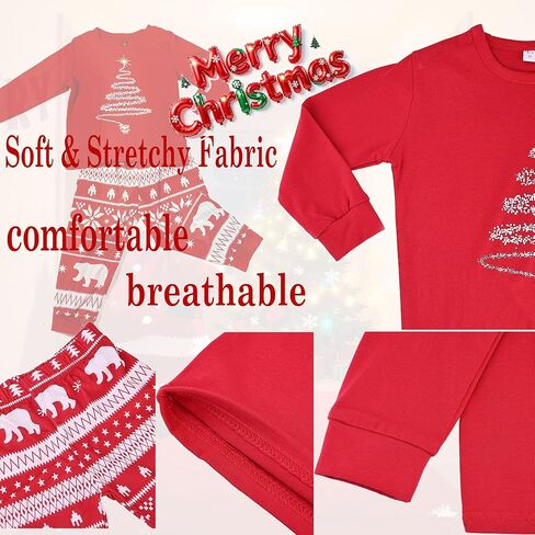 Family Christmas Pajamas Matching sets,Matching Christmas Pajamas Set for family,Womens Sleepwear, Xmas PJS Set in Saudi Arabia