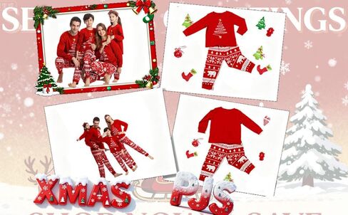 Family Christmas Pajamas Matching sets,Matching Christmas Pajamas Set for family,Womens Sleepwear, Xmas PJS Set in Saudi Arabia
