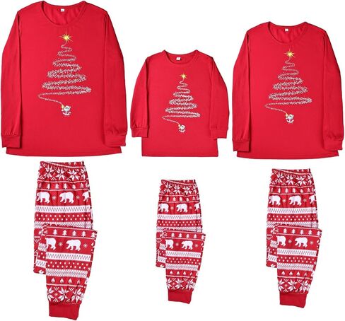 Family Christmas Pajamas Matching sets,Matching Christmas Pajamas Set for family,Womens Sleepwear, Xmas PJS Set in Saudi Arabia
