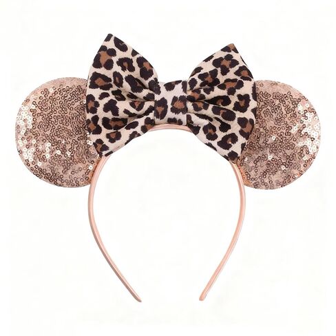 عصابة رأس من Miaow ترتر أسود على شكل أذني الفأر مقاس MM مشبك شعر لامع للبالغين والنساء على شكل فراشة طوق شعر لحفلات أعياد الميلاد وحفلات العطلات في الحديقة (أسود أبيض وأحمر) in Kuwait