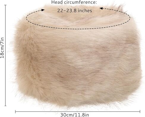 Russian Hat Winter Faux Fur Hats Cossack Hat Warm Russian Style Cap for Women in Saudi Arabia