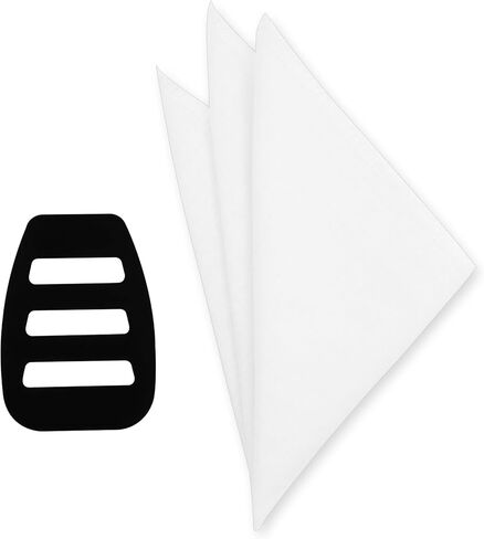 White Cotton Pocket Squares for Men - Premium Breathable Handkerchiefs, Mens Ladies Handkerchief with Pocket Square Holder, White Silk Pocket Squares for Suit Jacket Shirt Wedding Party in Saudi Arabia