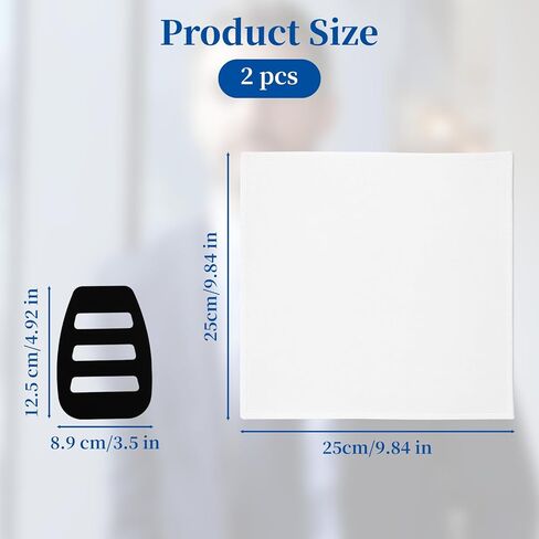 White Cotton Pocket Squares for Men - Premium Breathable Handkerchiefs, Mens Ladies Handkerchief with Pocket Square Holder, White Silk Pocket Squares for Suit Jacket Shirt Wedding Party in Saudi Arabia