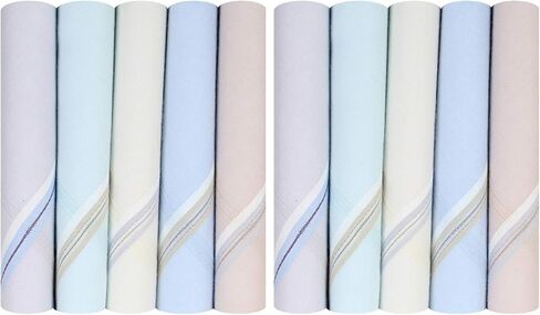 Caruso Italy Men's Premium 100% Pure Cotton Handkerchief Colored Border - (44 x 44 cm) in Saudi Arabia