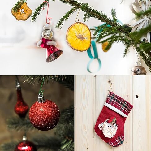 60pcs Christmas Ornament Hooks - Metal Wire Hangers for Tree Decoration & Easter Gift (Random Color) in Saudi Arabia