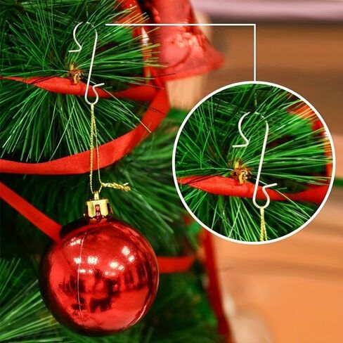 60pcs Christmas Ornament Hooks - Metal Wire Hangers for Tree Decoration & Easter Gift (Random Color) in Saudi Arabia
