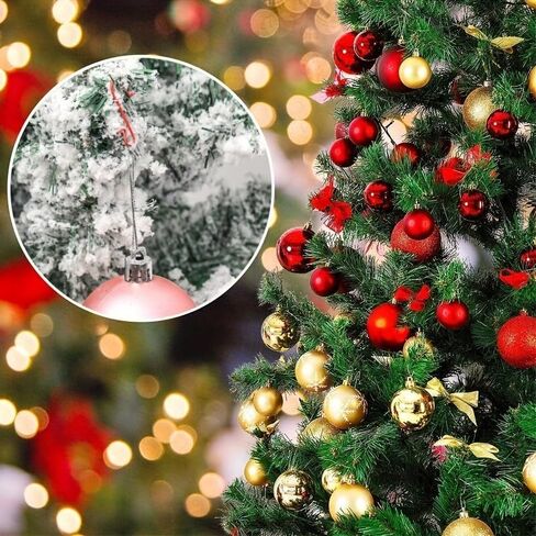 60pcs Christmas Ornament Hooks - Metal Wire Hangers for Tree Decoration & Easter Gift (Random Color) in Saudi Arabia